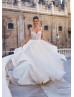 Beaded Ivory Lace Tulle Ruffle Wedding Dress
